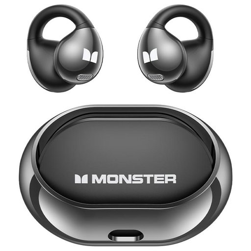 سماعات مونستر AC600 اللاسلكية بتصميم مفتوح ومشبك للأذن – أسود Monster Open Ear AC600 Clip-On Wireless Earbuds - Black
