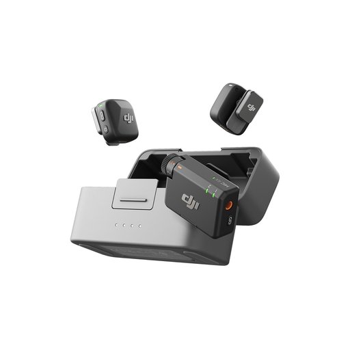 ميكروفون لاسلكي دي جي آي مايك ميني 2 (2 مرسل + 1 مستقبل) مع علبة شحن DJI Mic Mini 2 (2TX + 1RX) Wireless Microphone with Charging Case