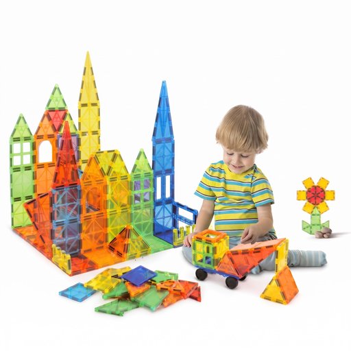 مكعبات بناء مغناطيسية ملونة WJ12317 ثلاثية الأبعاد WJ12317 Colorful 3D Magnetic Building Blocks