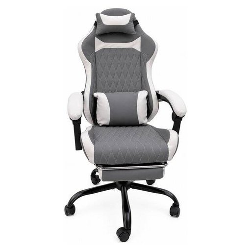 كرسي ألعاب روندا RD-6072 باللونين الرمادي والأبيض Runda RD-6072 Gaming Chair (Gray White)