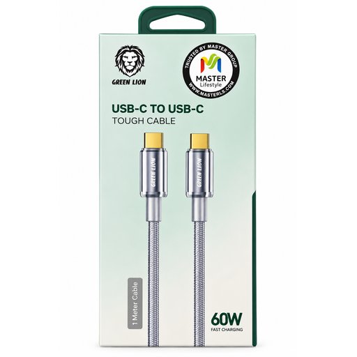 كيبل جرين ليون USB-C إلى USB-C قوي 60 واط Green Lion USB-C to USB-C Tough Cable 60W