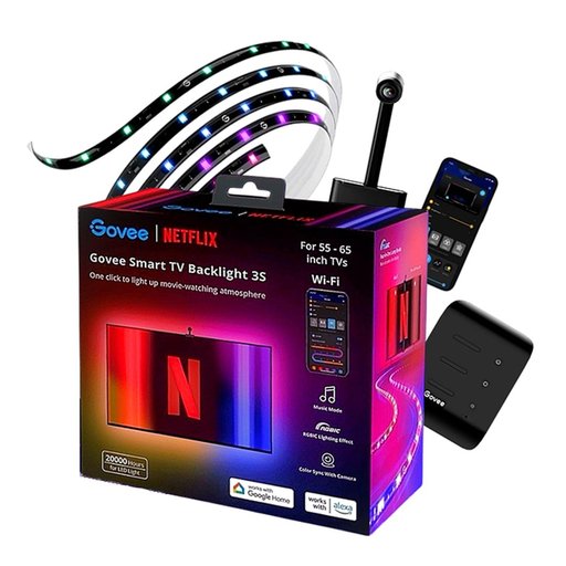 إضاءة تلفزيون ذكية جوفي 3S نيتفلكس (55-65 بوصة) Govee Smart TV Backlight 3S Netflix (55-65 inch)