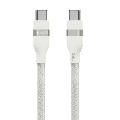 anker Anker usb-c To C Cable 240W upcycled-braided white power: 240w
