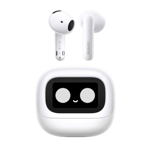 سماعات يوغرين لايت بودز ماجيك بإلغاء الضوضاء النشط الهجين – أبيض UGREEN LightBuds Magic Hybrid Active Noise-Cancelling Earbuds-White