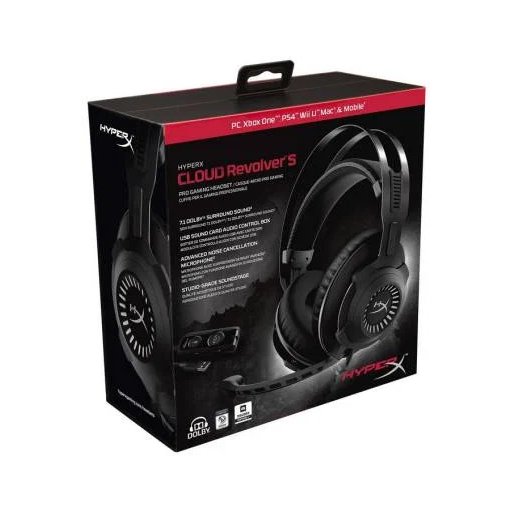 سماعة ألعاب هايبر إكس Cloud Revolver S بصوت محيطي افتراضي Dolby 7.1 HyperX Cloud Revolver S Gaming Headset with Dolby 7.1 Surround Sound