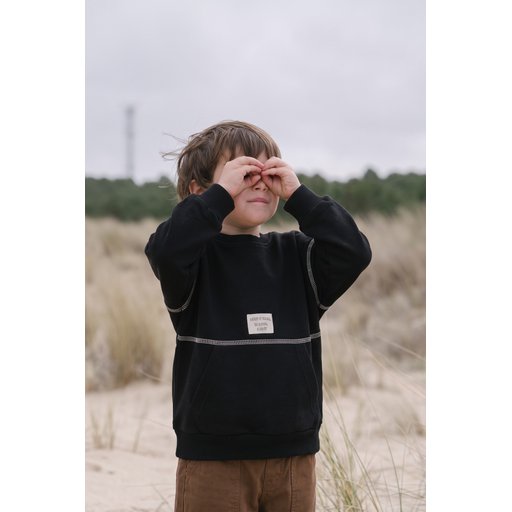 سويت شيرت Karyoka أوفر سايز للأطفال 2-8 سنوات - أسود Karyoka Oversize Sweatshirt for Kids 2-8 Years - Black