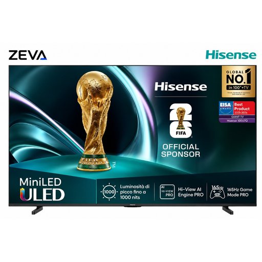 شاشة هايسنس 85 إنش Mini-LED ULED 4K ذكية مع معدل تحديث 144Hz وتقنية Dolby Vision IQ Hisense 85-Inch Mini-LED ULED 4K Smart TV with 144Hz Refresh Rate and Dolby Vision IQ