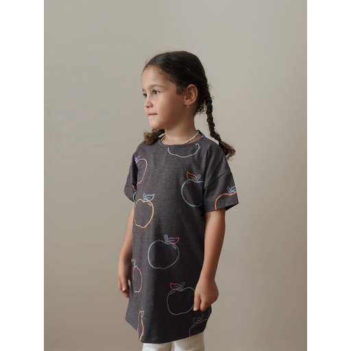 تيشيرت تونيك للأطفال 4-12 سنة - رمادي Kids Tunic T-Shirt 4-12 Years - Grey