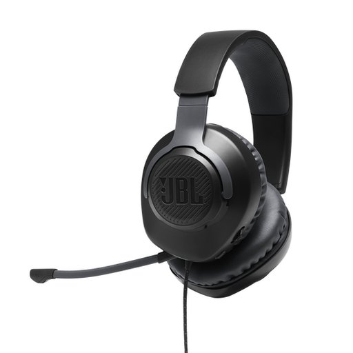 6064. جي بي ال سماعة ألعاب سلكية Quantum 100 اسود 6064. JBL Quantum 100 Wired Gaming Headset Black