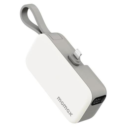 حزمة بطارية البرق القابلة للطي 1- 5000 (أبيض) Momax 1-Power Mini 5000mAh Bulit-in foldable lightning Battery pack (White)
