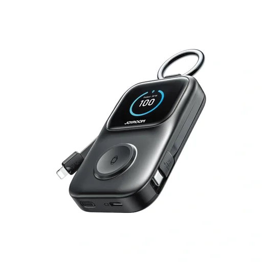 شاحن ساعة لاسلكي محمول JOYROOM JR-W19 بسعة 5000 مللي أمبير – أسود JOYROOM JR-W19 5000mAh Portable Wireless Watch Charger – Black
