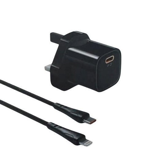 شاحن MC 20W مع C إلى C مع كابل 1.2 متر أسود شاحنة) اللون أسود) MC 20W Charger with C to C with Cable 1.2 m Black شاحنة) اللون اسود)
