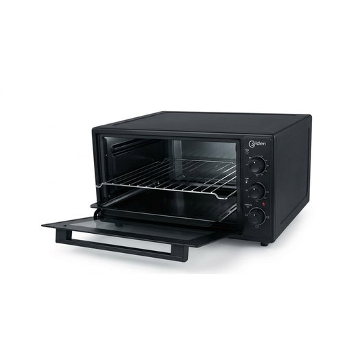فرن كهربائي جولدن 45 لتر التركي بدون شواية , 2000 واط موديل 45300-BLK Golden Turkish 45L Electric Oven without Grill, 2000W, Model 45300-BLK