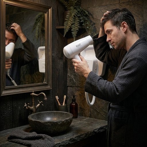 مجفف وسشوار الشعر الفندقي راف RAF Wall-Mounted Hotel Hair Dryer