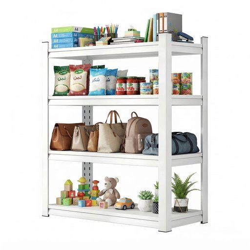 رف تخزين FUTURE WARRIOR قوي 60×40×120 سم بأربع طبقات FUTURE WARRIOR Heavy-Duty 4-Tier Storage Rack (60×40×120 cm)