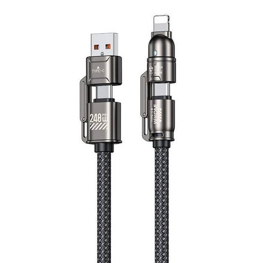 كيبل ويكوم WDC-50 متعدد الاستخدامات 4 في 1 بقدرة 240 واط WEKOME WDC-50 4-in-1 240W Fast Charging Cable