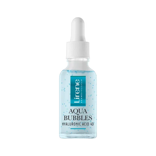 سيروم مائي مرطب بعمق "أكوا بابلز" (Aqua Bubbles) بحمض الهيالورونيك رباعي الأبعاد (4D) من "ليرين" (Lirene) Lirene Aqua Bubbles Hyaluronic Acid 4D – Deeply Moisturizing Hydroserum