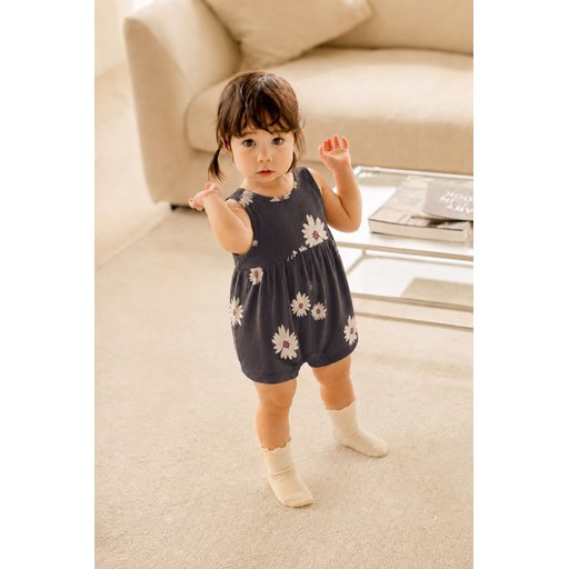 سالوبيت أطفال بنقشة - رمادي (0-3 سنوات) Patterned Baby Romper - Grey (0-3 Years)