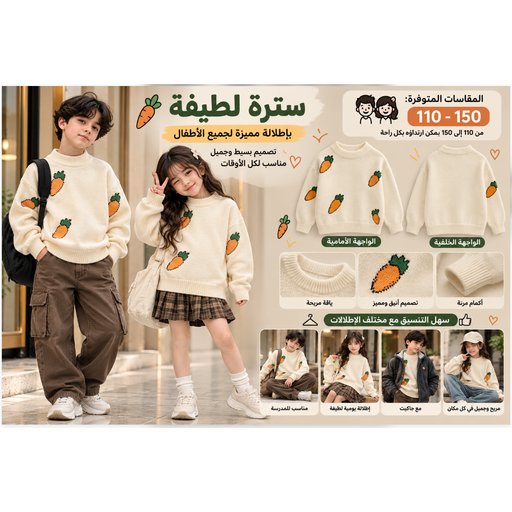 سترة صوفية للأطفال Kids' Knitted Sweater