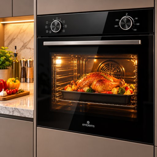 فرن كهربائي بلت إن إمبليوم 72 لتر مع قلاية هوائية Embleme Built-in Electric Oven with Air Fry & Meat Probe  72L