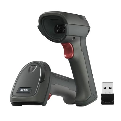 ماسح باركود سايبيل Syble XB-D70RB ثنائي الوضع 2D لاسلكي مع بطارية قابلة للإزالة وتخزين دون اتصال Syble XB-D70RB Dual-Mode 2D Wireless Barcode Scanner with Removable Battery and Offline Storage