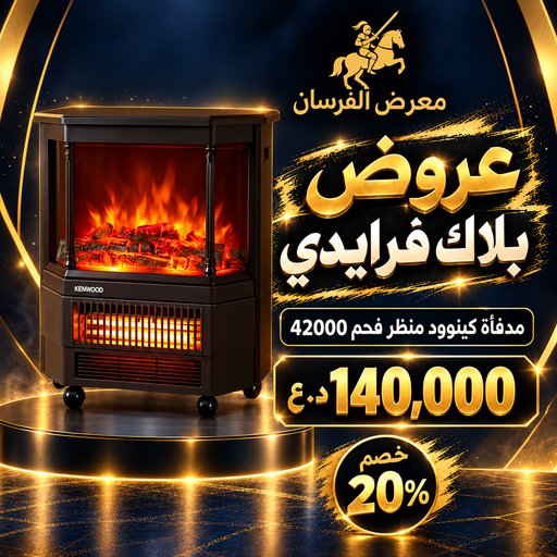 مدفأة كينوود كهربائية منظر فحم 42000 Kenwood KN-42000 Electric Fireplace Heater