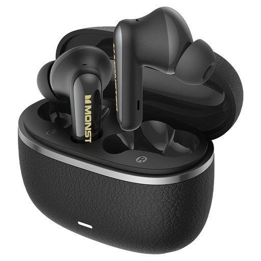 مونستر - سماعة بلوتوث لاسلكية عازلة للضوضاء Clarity 200 - اسود Monster Clarity 200 ANC Wireless Earbuds Black