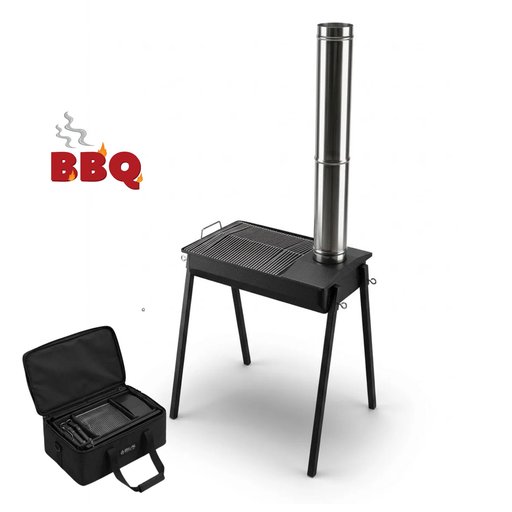 منقلة الشواء المحمولة المزودة بمدخنة Portable BBQ Grill