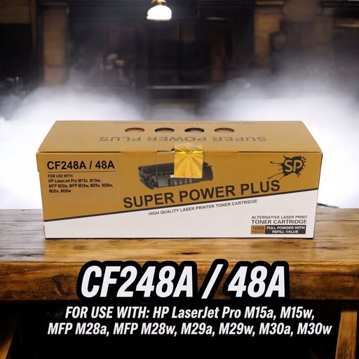 Super Power CF248A (48A) خرطوشة حبر ليزر سوبر بور الأسود متوافقة مع طابعات )مع شريحة ذكية مدمجة) Cartridge Super Power PLUS for HP CF248A (48A)