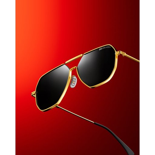 نظارات طلاء ذهب عيار 18-C-100 18 Gold Plated-C-100