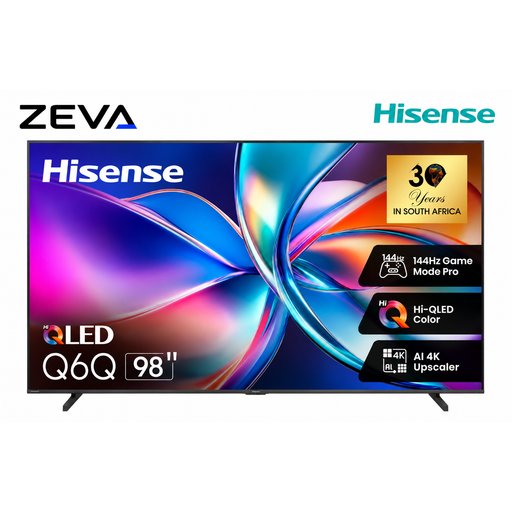 شاشة هايسنس 98 إنش QLED 4K ذكية مع معدل تحديث 144Hz وتقنية Dolby Vision Hisense 98-Inch QLED 4K Smart TV with 144Hz Refresh Rate and Dolby Vision
