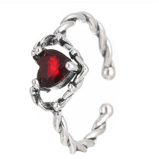 محبس القلب الاحمر Red heart ring