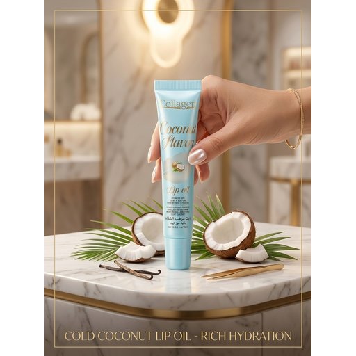زيت مرطب الشفاه بالكولاجين بنكهة جوز الهند (كولاجين كوكونات فلافور) Collagen Coconut Flavor Lip O