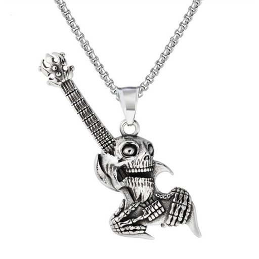 قلادة سكيليتون كيتار Skeleton guitar necklace
