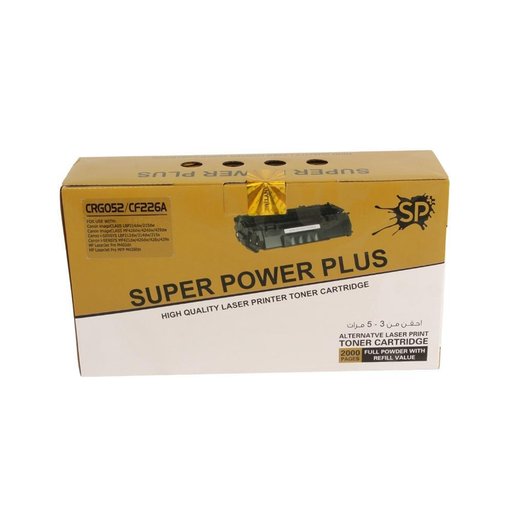 خرطوشة حبر ليزر سوبر بور Super Power 052 / 226A الأسود المزدوجة – متوافقة مع طابعات HP و Canon (مع شريحة ذكية مدمجة) Cartridge Super Power PLUS for HP CANON 226A/052