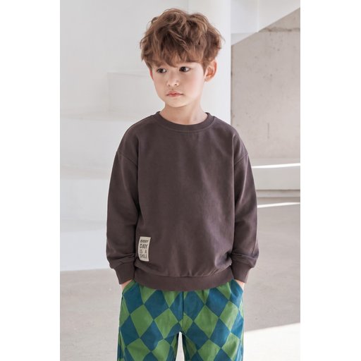 سويتشيرت أطفال موسمي بتفاصيل ملصق، 2-10 سنوات، بني Kids' Seasonal Sweatshirt with Label Detail, 2-10 Years, Brown