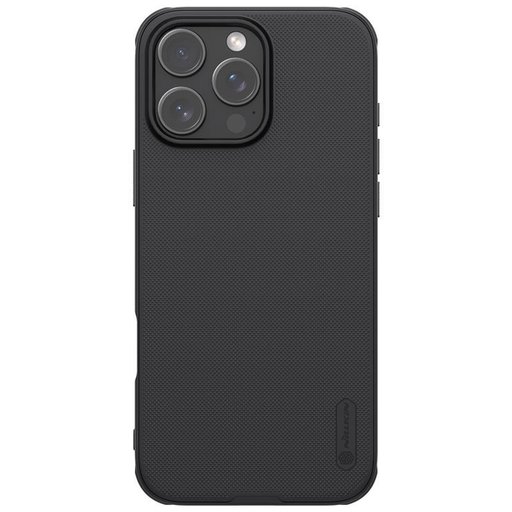 حافظة نيلكن Super Frosted Shield لـهاتف ايفون 16 برو ماكس - اسود Nillkin Super Frosted Shield Pro for Apple iPhone 16 Pro Max (Without Logo cutout) - Black