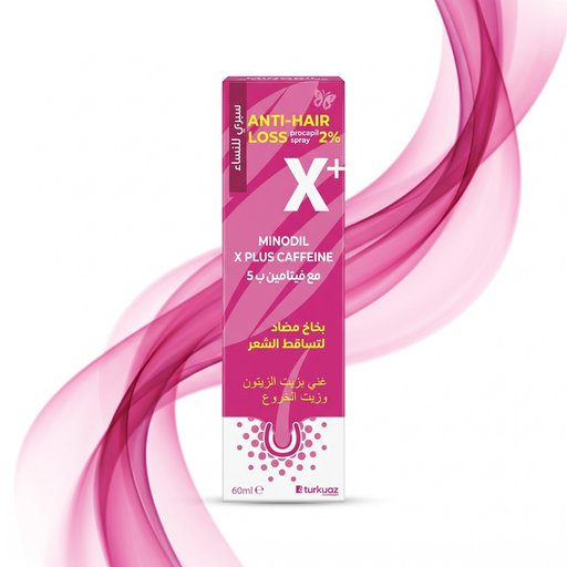 بخاخ مينوديل إكس بلس بالكافيين 2% مضاد لتساقط الشعر (للنساء) Minodil X Plus Caffeine Anti-Hair Loss Spray 2%