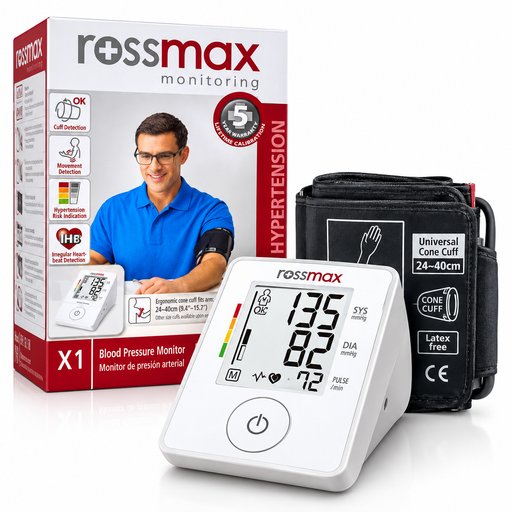 جهاز قياس ضغط الدم الإلكتروني روس ماكس X1 للذراع Rossmax X1 Digital Upper Arm Blood Pressure Monitor