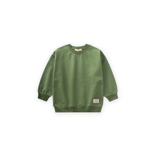 سويتشيرت أطفال قطن بلون أخضر زيتي (2-12 سنة) Kids' Cotton Sweatshirt - Olive Green (Ages 2-12)
