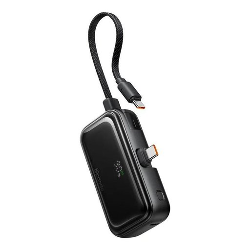MC 22.5W Digital Display 5000mAh Pocket Power Bank with Built-in Cable & Connector (For USB-C)( شاحن طوارئ ) MC 22.5W Digital Display 5000mAh Pocket Power Bank with Built-in Cable & Connector (For USB-C)