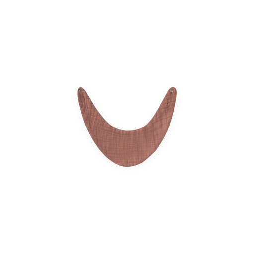 مريلة أطفال مثلثة من الموسلين برباط خلفي - لون بني Muslin Triangle Bib with Back Tie - Coffee