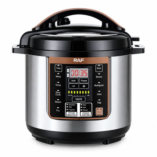 قدر ضغط كهربائي راف 12 لتر 1600 واط موديل R.182 RAF Electric Pressure Cooker 12L 1600W R.182