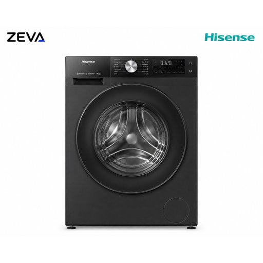 غسالة هايسنس 9 كغم بفتحة أمامية مع محرك Inverter وتقنية Smart Wi-Fi Hisense 9kg Front Load Washing Machine with Inverter Motor and Smart Wi-Fi