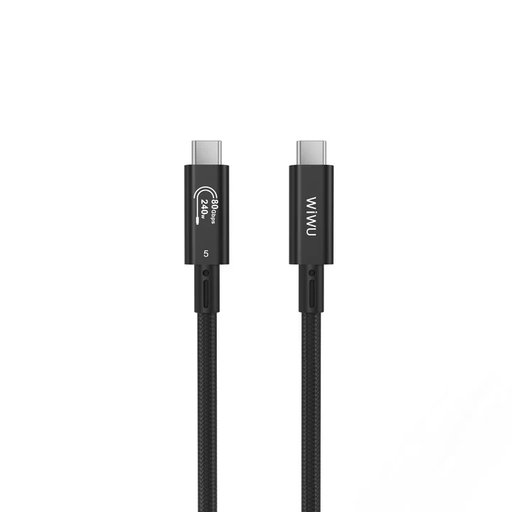 كابل بيانات ثندربولت WiWU Wi-C102 نوع C-C WiWU Wi-C102 Thunderbolt 5 C-C Data Cable