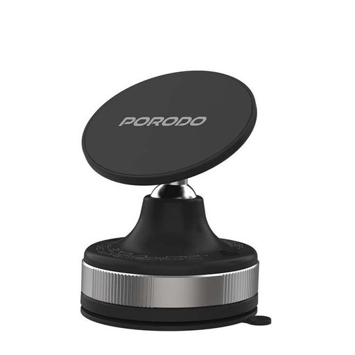 حامل هاتف مغناطيسي ذكي بنظام الشفط الفراغي فاكسيل من بورودو / Porodo HS27 Vacuseal Smart Suction Magnetic Phone Mount