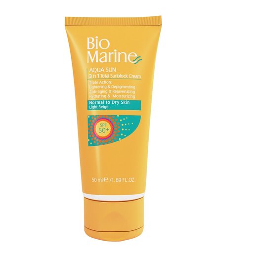 واقي شمس ملون للبشره الجافه 3in 1 total sunscreen light beige