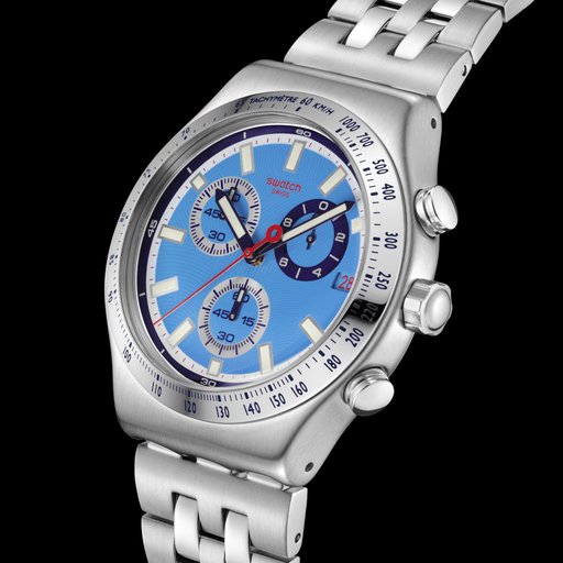 ساعة سواتش كرونوغراف MIDDAY IN THE MIRROR زرقاء Swatch MIDDAY IN THE MIRROR Chronograph Watch