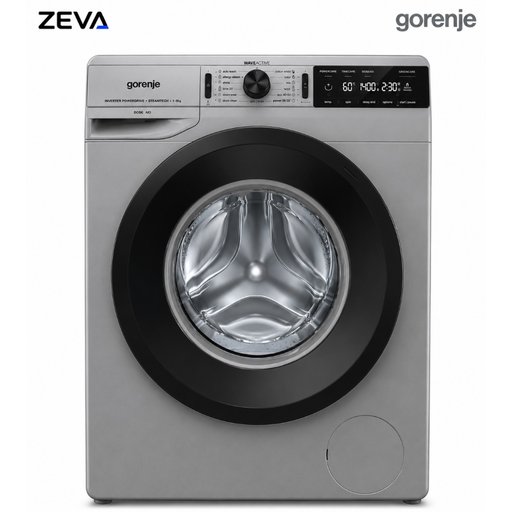 غسالة ملابس جورنج أمامية بسعة 9 كغم مع محرك Inverter PowerDrive وتقنية البخار SteamTech Gorenje 9kg Front-Load Washing Machine with Inverter PowerDrive & SteamTech