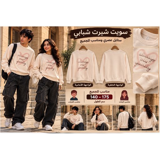 سترة أطفال بثمانية تصاميم Kids' Sweatshirt – 8 Styles